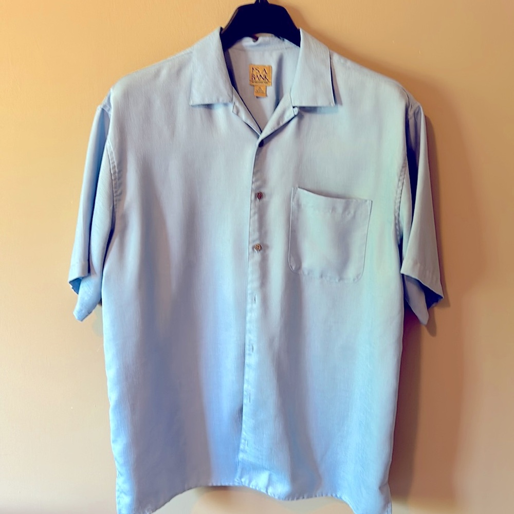 Jos A. Bank Men's Traveler's Collection Button Down Short Sleeve Shirt XL